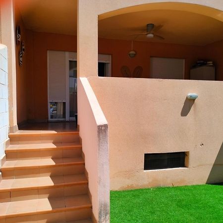 Bajo Con Jardin A Pie De Playa Y Piscina Comunitaria Con Jacuzzi Apartamento Playas de Vera Exterior foto