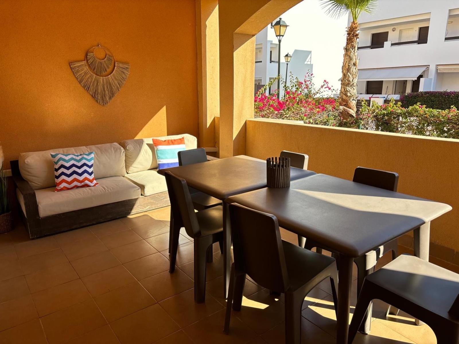 Bajo Con Jardin A Pie De Playa Y Piscina Comunitaria Con Jacuzzi Apartamento Playas de Vera Exterior foto